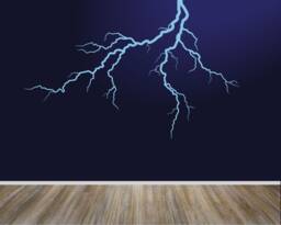 Lightning Bolt Wall Decal Kids Room Decor, Superhero Art - thumbnail 1