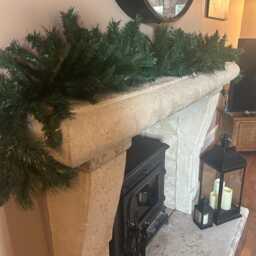 standard Xmas Artificial Pine Green Spruce Christmas Fire Garland Tree Pines 2.1 Meters - 7Ft X 28cm UK - thumbnail 4