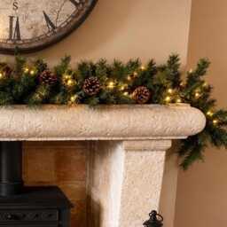 standard Xmas Artificial Pine Green Spruce Christmas Fire Garland Tree Pines 2.1 Meters - 7Ft X 28cm UK - thumbnail 3