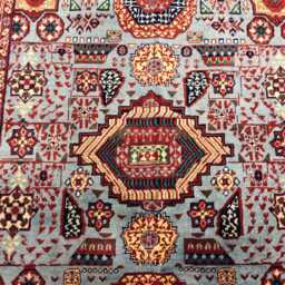 Handwoven Afghan Wool Rug Mamluk Beljik Design - 4.8x3.4 Ft - thumbnail 3