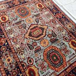 Handwoven Afghan Wool Rug Mamluk Beljik Design - 4.8x3.4 Ft - thumbnail 2