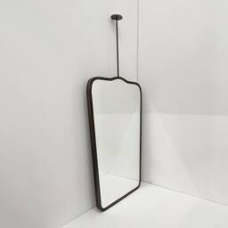 Mid-Century Ceiling Mounted Suspended Mirror With Bronze Patina Frame - Vintage N.4 - thumbnail 3