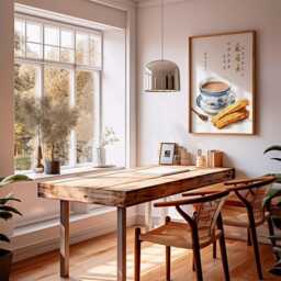 Chinese Breakfast Poster, Soy Milk & Youtiao Wall Art, Blue Porcelain Teacup Print, Minimalist Asian Kitchen Decor, Artwork - thumbnail 2