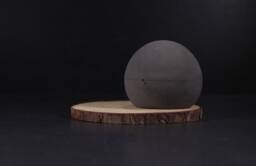 Solid Concrete Zen Sphere, Mens Tactile Desk Toy, Minimalist Office Paperweight - Eightpluse Studio - thumbnail 1