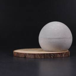 Solid Concrete Zen Sphere, Mens Tactile Desk Toy, Minimalist Office Paperweight - Eightpluse Studio - thumbnail 3
