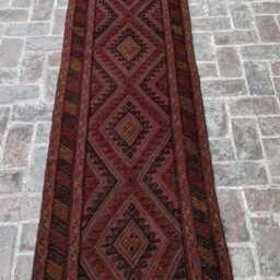 2'6x12'5 Hand-Knotted Moshvani Wool Runner Rug - Turkish Area Rug, Moroccan Afghan Oriental Design Boho Kitchen Hallway - thumbnail 2