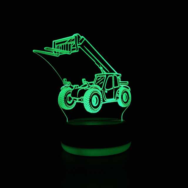 Personalised Forklift Loader Led Night Light, Farm Gift, Farming Gifts For Him, Lights, Bedroom Light - image 1