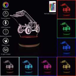 Personalised Forklift Loader Led Night Light, Farm Gift, Farming Gifts For Him, Lights, Bedroom Light - thumbnail 2