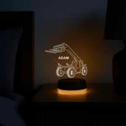 Personalised Forklift Loader Led Night Light, Farm Gift, Farming Gifts For Him, Lights, Bedroom Light - thumbnail 3