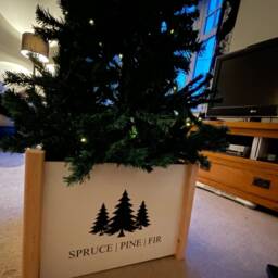Customizable Christmas Tree Stand Surround Wooden Crate Box - thumbnail 3