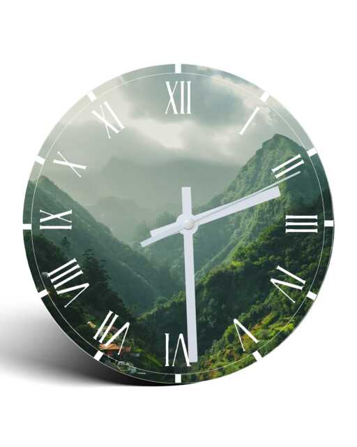 Personalized Roman Numeral Glass Clock Custom Photo Gift, 20cm Tempered - image 1