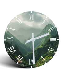Personalized Roman Numeral Glass Clock Custom Photo Gift, 20cm Tempered - thumbnail 1