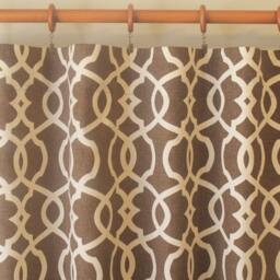 "Pair 25 Or 50"" Wide Trelis Rod Cafe Curtains Panels Drapes Magnolia Emory Grey Brown Lime Green Blue Taupe 24 36 63 84 96 108" - thumbnail 3