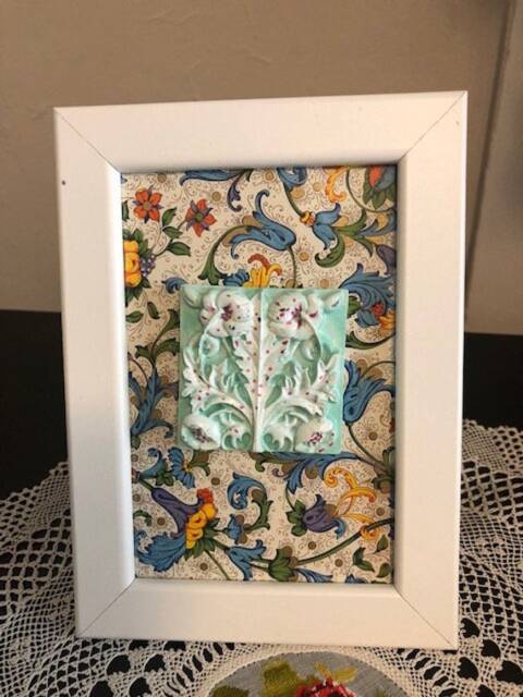 Plaster Artwork 3D With The Frame, Handmade By Artist