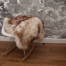 Original Brown Mouflon Genuine Natural Sheepskin Rugs Exclusive Rug Gray Carpet Outdoor - thumbnail 3