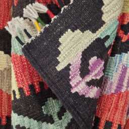 Runner Rug Multicolour, Handmade Artisan Afghan Turkish Scandinavian Navajo Bohemian Flatweave Wool Multicolour Kilim 298x68 cm - thumbnail 4