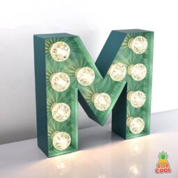 Metal Letter Light - 40cm Powder-Coated Illuminated Sign - thumbnail 1