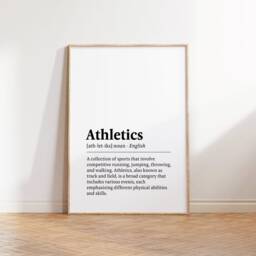 Athletics Print Poster Set - Of 3 Track & Field Posters - Watercolour Art Painting Decoration Decor Sports Gifts Gift Ideas - thumbnail 3