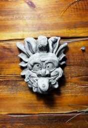 stone Garden Small Gremlin Gargoyle Tongue Out Face Wall Plaque Ornament - thumbnail 1