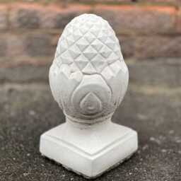 Massive Acorn Statue Concrete Decoration Stone White Ball Figurine Outdoor Sphere Ornament Modern Sculpture Acorn Lover Gift Yard Art - thumbnail 2