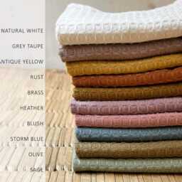 Organic Cotton Honeycomb Face Towels Set Of 4 Handwoven - thumbnail 2