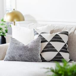 Opulence -- Plush Silvery Gray Velvet Pillow Cover ??? Throw Neutral Lumbar - thumbnail 2