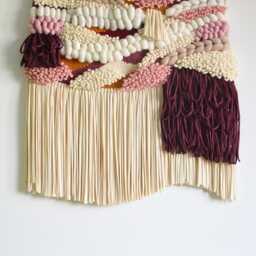 xl Modern Fiber Art Wall Hanging Colorful Bohemian Tapestry - thumbnail 3