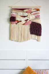 xl Modern Fiber Art Wall Hanging Colorful Bohemian Tapestry - thumbnail 1