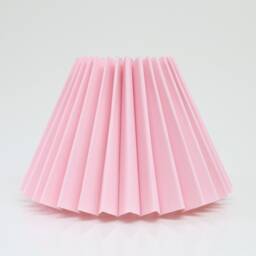 Handmade Light Pink Pleated Lampshade Fabric & Acrylic - thumbnail 1