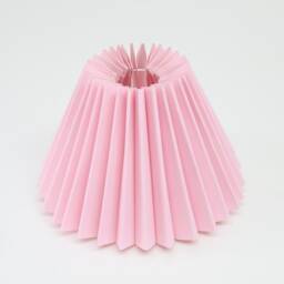 Handmade Light Pink Pleated Lampshade Fabric & Acrylic - thumbnail 3
