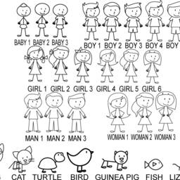 This Granny Belongs To... Stick Figure Family Personalised Cushion - Mothers Day Gift - thumbnail 2