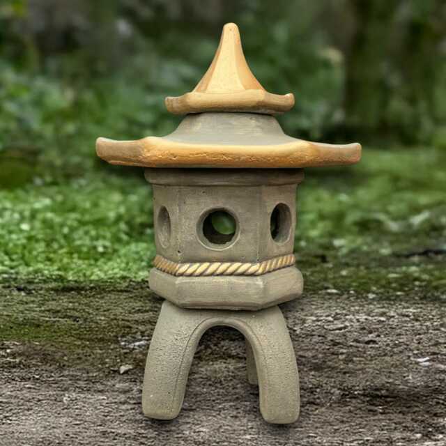 Large Lantern Pagoda Sculpture Outdoor Figure Cement Asian Decoration Handmade Front Door Ornament Pagoda Lover Gift - image 1
