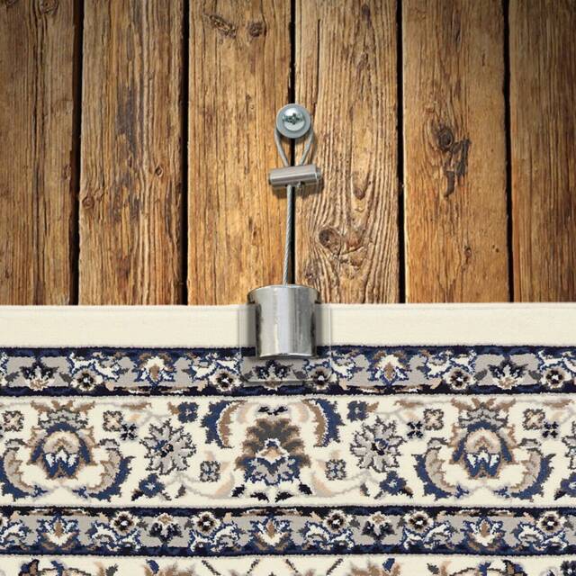 Metal Tapestry Hanger Kit Rug, Quilt Wall Hanging With Steel Cable - image 1