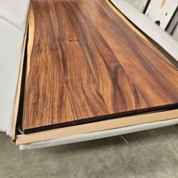 Solid Walnut Plank Dining Table/Desk With Live Edge & Metal Legs 180x90cm - thumbnail 4