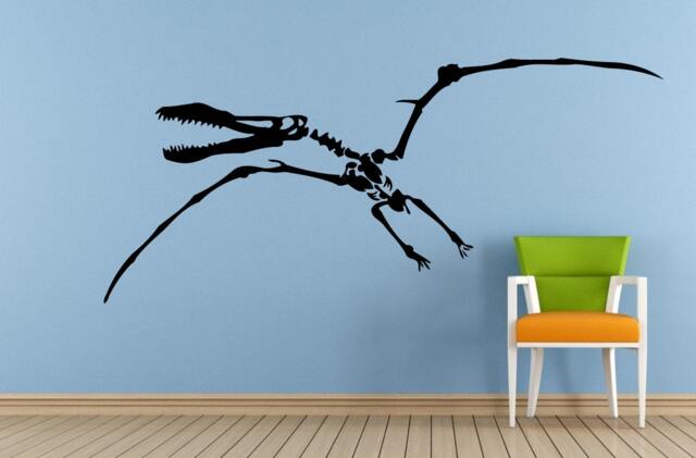 Dinosaur Ancient Reptile Animal Pterosaurs Flying Skeleton Predator Window Or Wall Car Vinyl Peal & Stick Removable Sticker Decal L1506 - image 1