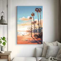 California Travel Print - United States, Long Beach Poster, Home Decor, Gift Or Canvas - thumbnail 3