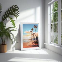 California Travel Print - United States, Long Beach Poster, Home Decor, Gift Or Canvas - thumbnail 2