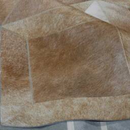 Cowhide Patchwork Rug in Cube Design By Shine Rugs - thumbnail 4