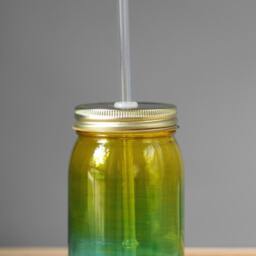 Ombre Painted Mason Jar Desk Organizer, Pen Holder - thumbnail 4