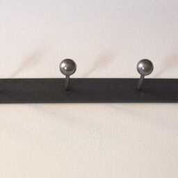 Handcrafted Wall-Mounted Coat Rack Made Of Flat Steel - Minimalist Wall Hook Industrial Hallway 60 cm - thumbnail 3