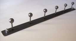 Handcrafted Wall-Mounted Coat Rack Made Of Flat Steel - Minimalist Wall Hook Industrial Hallway 60 cm