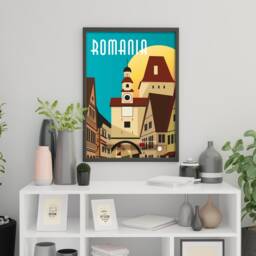 Romania Travel Poster Retro Wall Art Print - thumbnail 3