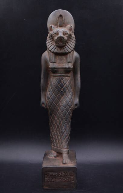 Unique Ancient Egyptian Art Statue Of Goddess Sekhmet Heavy Stone Made in Egypt - image 1