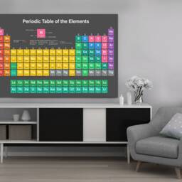 Periodic Table Of Elements Wall Art Canvas Prints Framed On Bars Art, Hangings , Home D??cor, Mounted Print Ready To Hang - thumbnail 2