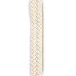 Small Braided Cotton Curtain Tie Back, Bohemian Chic Coastal Rope White Back - thumbnail 3