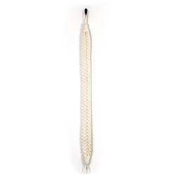 Small Braided Cotton Curtain Tie Back, Bohemian Chic Coastal Rope White Back - thumbnail 2