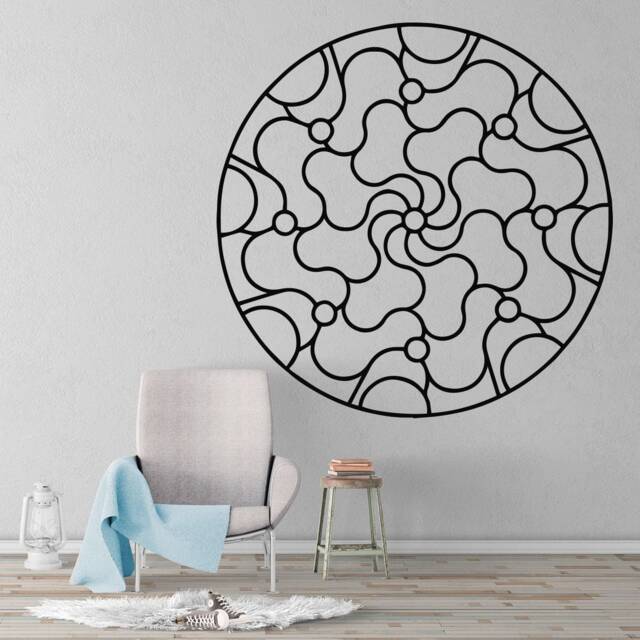 Minimalist Mandala Wall Decal Geometric Sacred Geometry Art - image 1