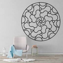 Minimalist Mandala Wall Decal Geometric Sacred Geometry Art - thumbnail 1