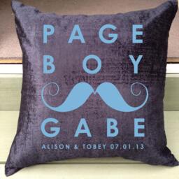 Personalized Page Boy Pillow, Custom Bridal Party Gift - thumbnail 2