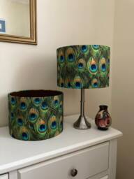 Peacock Feather, Handmade Lampshade - thumbnail 1